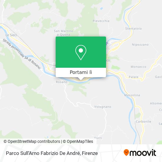 Mappa Parco Sull’Arno Fabrizio De André