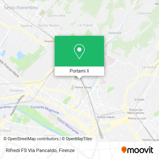 Mappa Rifredi FS Via Pancaldo
