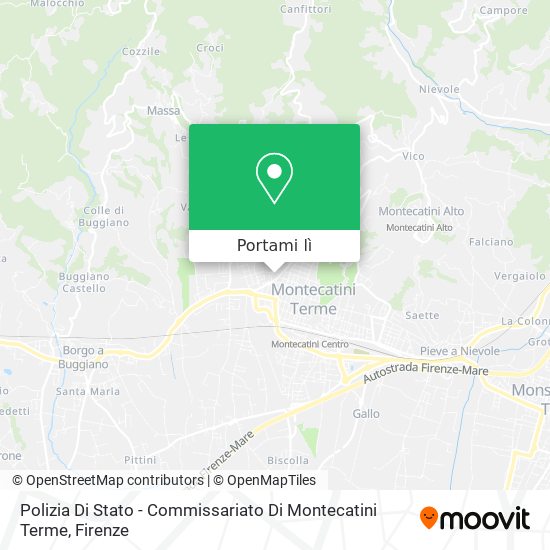 Mappa Polizia Di Stato - Commissariato Di Montecatini Terme