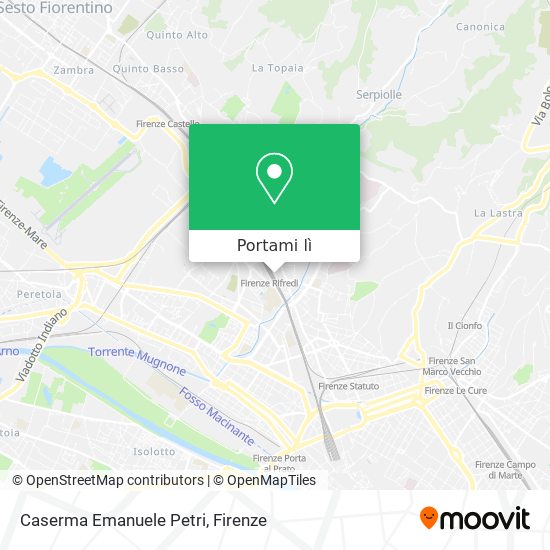 Mappa Caserma Emanuele Petri