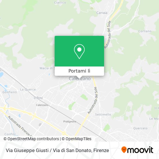 Mappa Via Giuseppe Giusti / Via di San Donato
