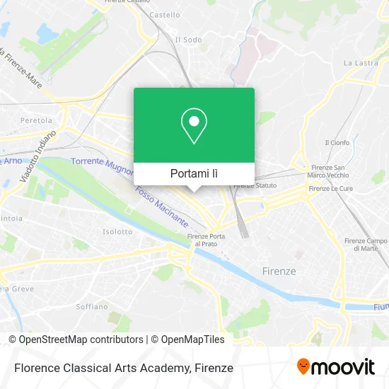 Mappa Florence Classical Arts Academy