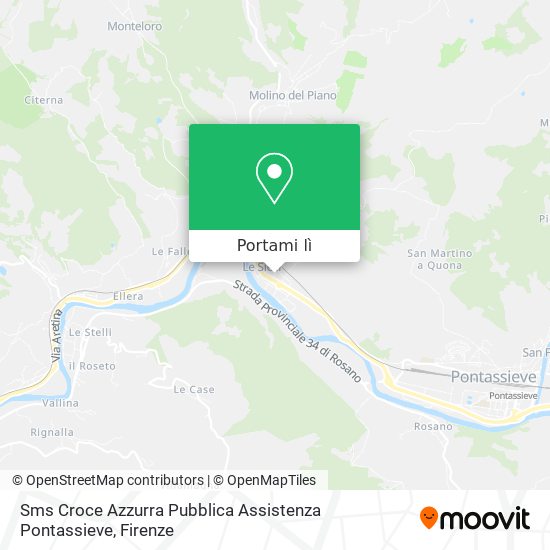 Mappa Sms Croce Azzurra Pubblica Assistenza Pontassieve