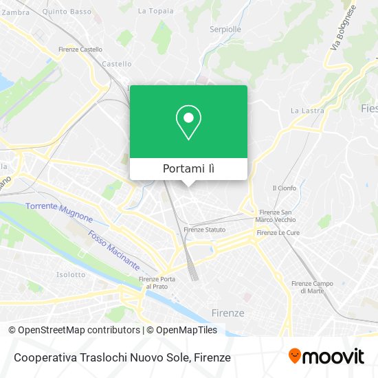 Mappa Cooperativa Traslochi Nuovo Sole