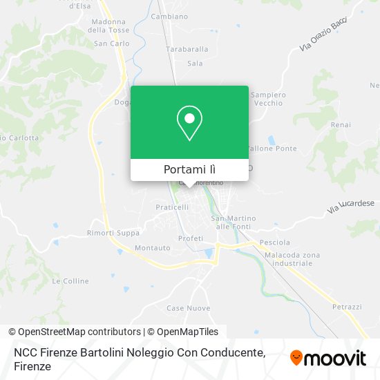 Mappa NCC Firenze Bartolini Noleggio Con Conducente