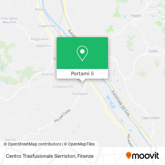 Mappa Centro Trasfusionale Serristori