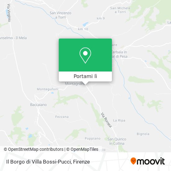 Mappa Il Borgo di Villa Bossi-Pucci