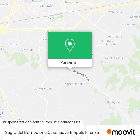 Mappa Sagra del Bombolone Casenuove Empoli