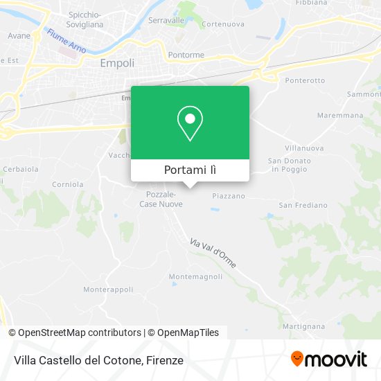 Mappa Villa Castello del Cotone