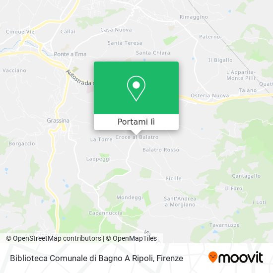 Mappa Biblioteca Comunale di Bagno A Ripoli