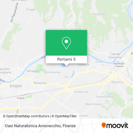 Mappa Oasi Naturalistica Arnovecchio