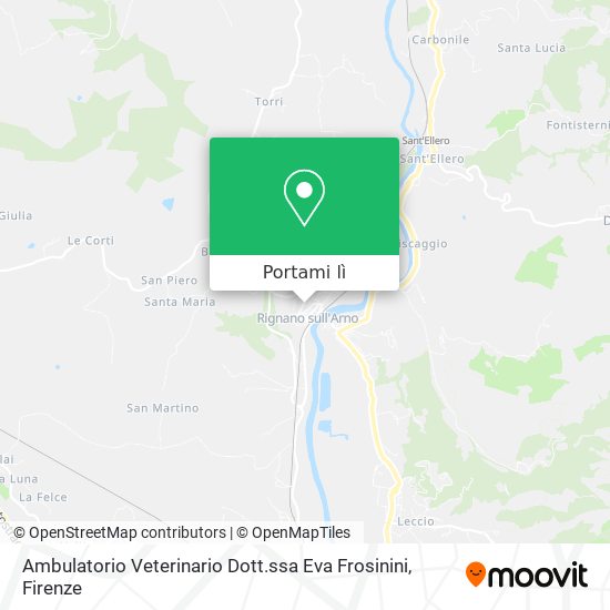 Mappa Ambulatorio Veterinario Dott.ssa Eva Frosinini