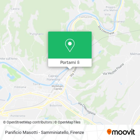 Mappa Panificio Masotti - Samminiatello