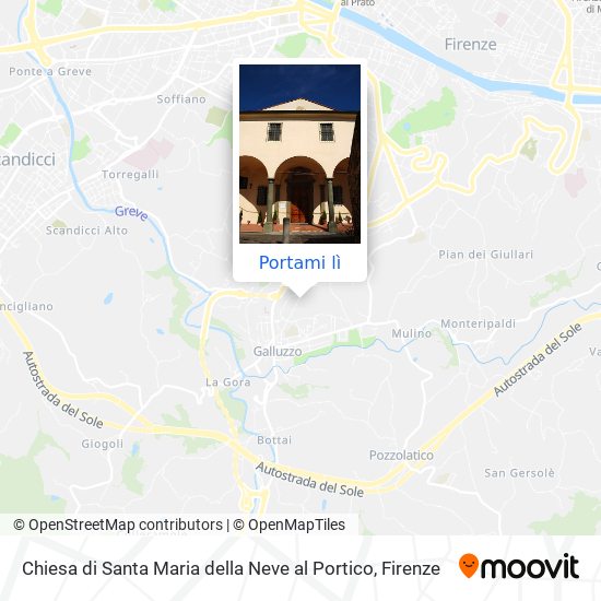 Mappa Chiesa di Santa Maria della Neve al Portico