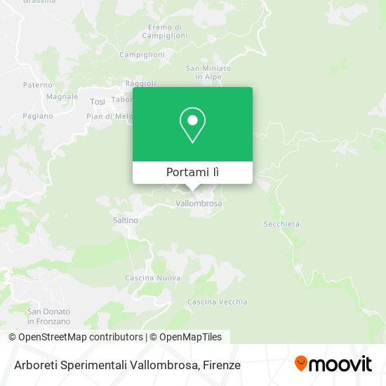 Mappa Arboreti Sperimentali Vallombrosa