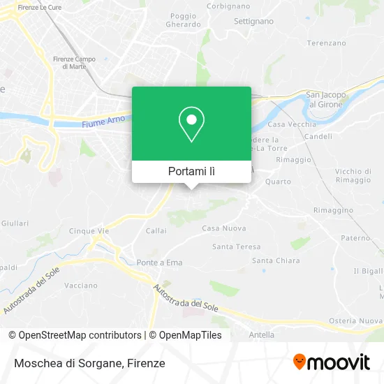 Mappa Moschea di Sorgane