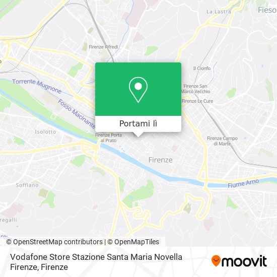 Mappa Vodafone Store Stazione Santa Maria Novella Firenze