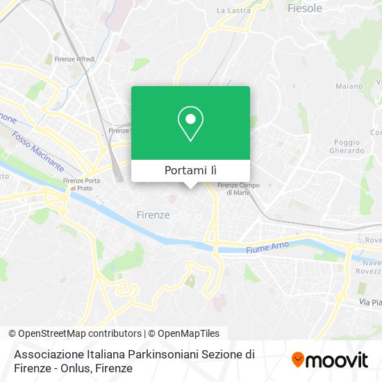 Mappa Associazione Italiana Parkinsoniani Sezione di Firenze - Onlus
