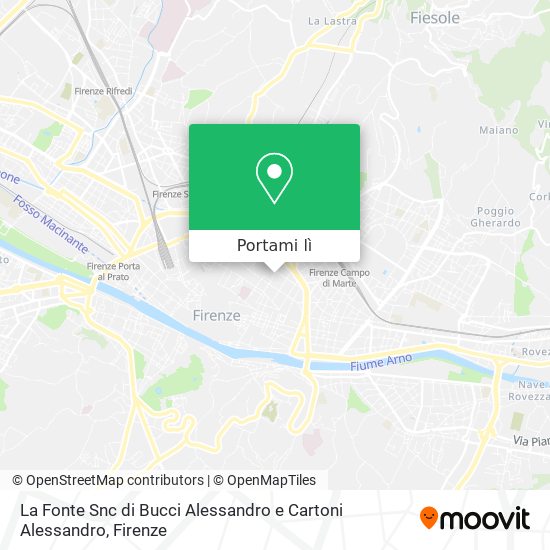 Mappa La Fonte Snc di Bucci Alessandro e Cartoni Alessandro