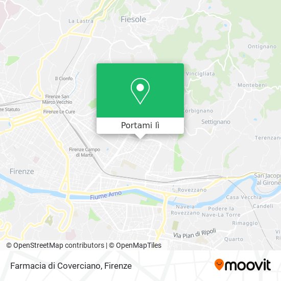 Mappa Farmacia di Coverciano