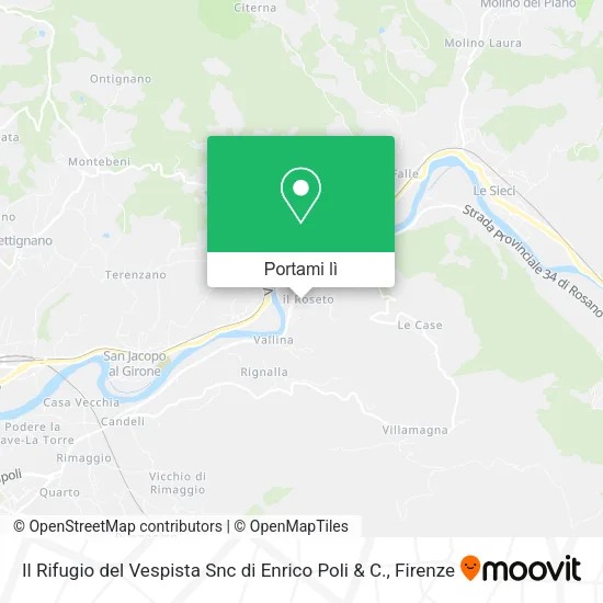 Mappa Il Rifugio del Vespista Snc di Enrico Poli & C.