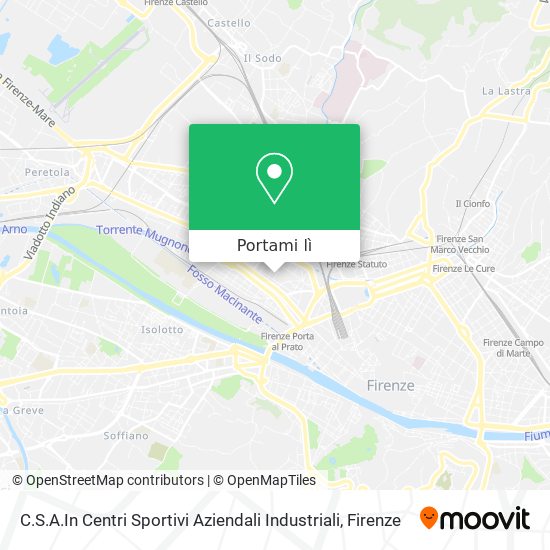 Mappa C.S.A.In Centri Sportivi Aziendali Industriali
