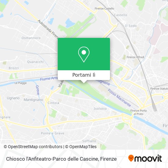 Mappa Chiosco l'Anfiteatro-Parco delle Cascine
