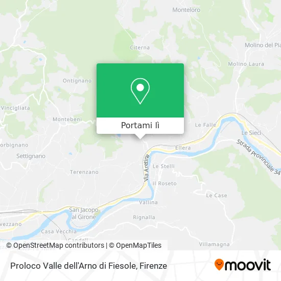 Mappa Proloco Valle dell'Arno di Fiesole