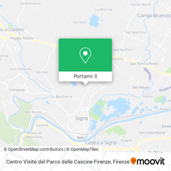 Mappa Centro Visite del Parco delle Cascine Firenze