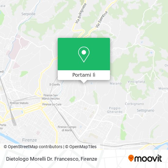 Mappa Dietologo Morelli Dr. Francesco