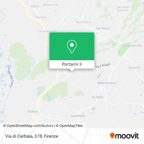 Mappa Via di Cerbaia, 378