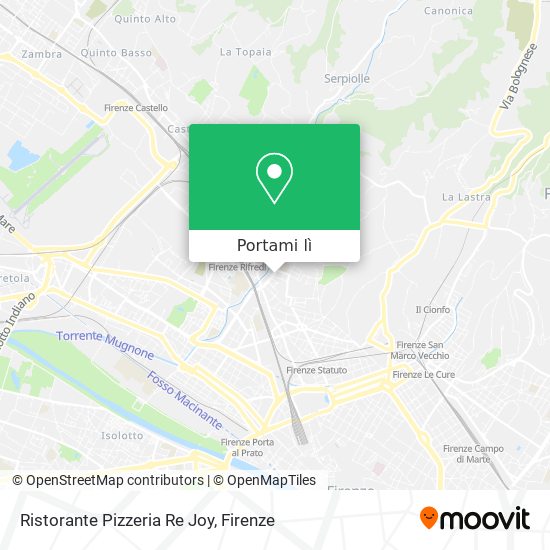 Mappa Ristorante Pizzeria Re Joy