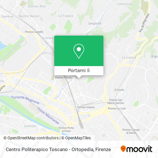 Mappa Centro Politerapico Toscano - Ortopedia