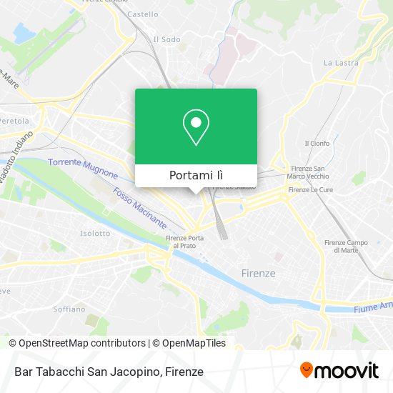 Mappa Bar Tabacchi San Jacopino