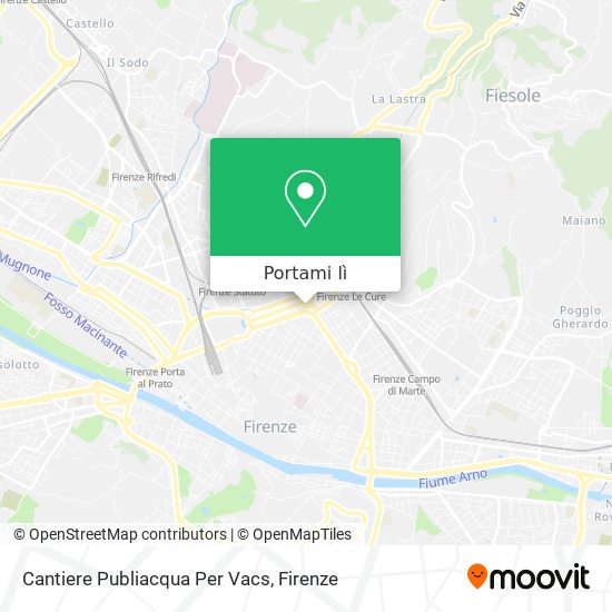 Mappa Cantiere Publiacqua Per Vacs