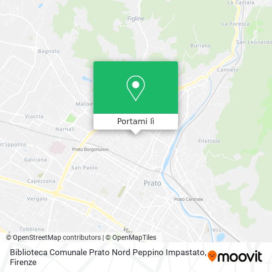 Mappa Biblioteca Comunale Prato Nord Peppino Impastato