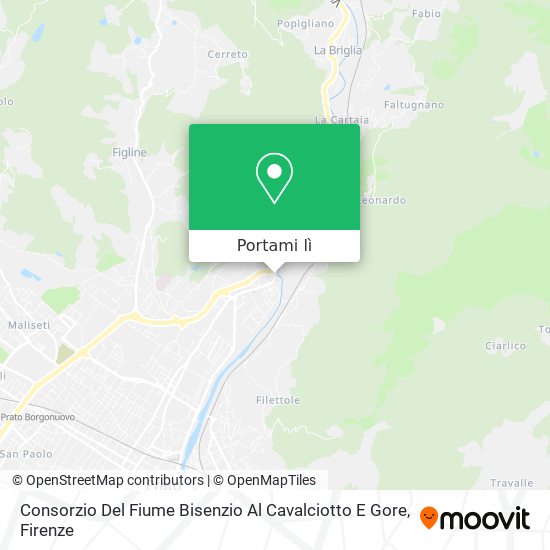 Mappa Consorzio Del Fiume Bisenzio Al Cavalciotto E Gore