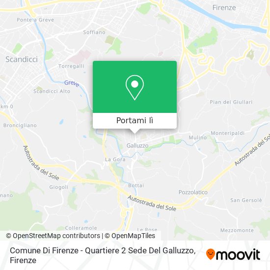 Mappa Comune Di Firenze - Quartiere 2 Sede Del Galluzzo
