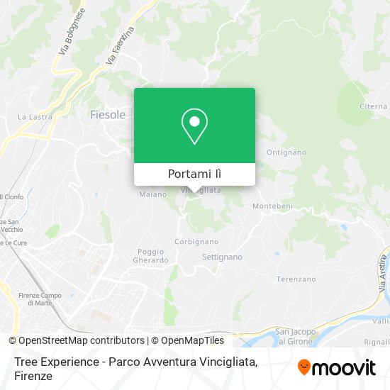 Mappa Tree Experience - Parco Avventura Vincigliata