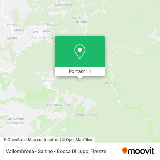 Mappa Vallombrosa - Saltino - Bocca Di Lupo