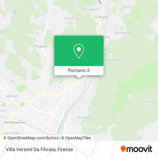 Mappa Villa Verzoni Da Filicaia