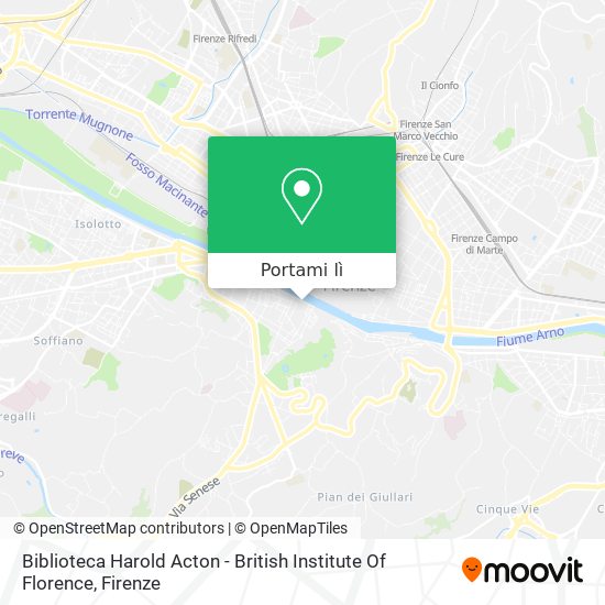 Mappa Biblioteca Harold Acton - British Institute Of Florence