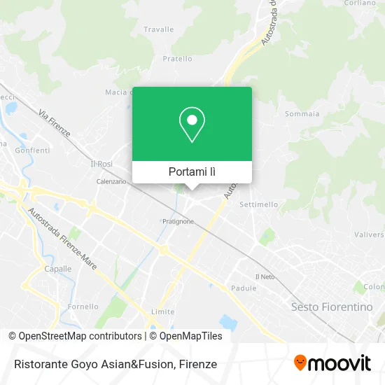 Mappa Ristorante Goyo Asian&Fusion