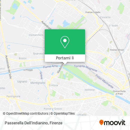 Mappa Passerella Dell'Indianino