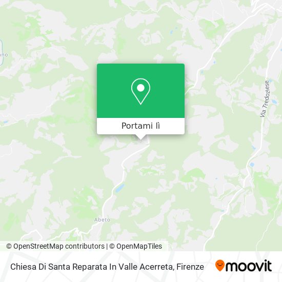 Mappa Chiesa Di Santa Reparata In Valle Acerreta