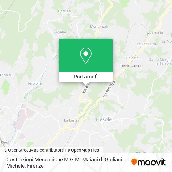 Mappa Costruzioni Meccaniche M.G.M. Maiani di Giuliani Michele