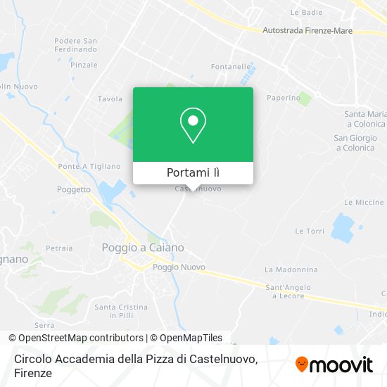 Mappa Circolo Accademia della Pizza di Castelnuovo