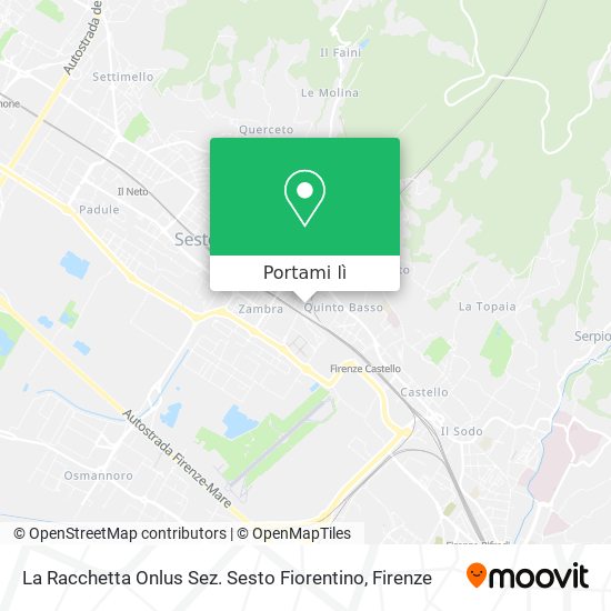 Mappa La Racchetta Onlus Sez. Sesto Fiorentino