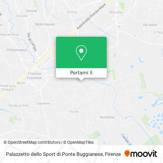 Mappa Palazzetto dello Sport di Ponte Buggianese