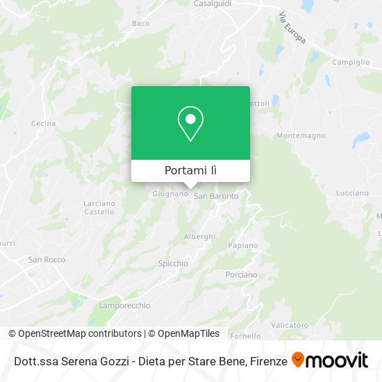 Mappa Dott.ssa Serena Gozzi - Dieta per Stare Bene